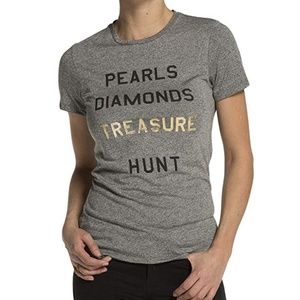 MAISON SCOTCH Gray Treasure Hunt Marled Graphic T-shirt